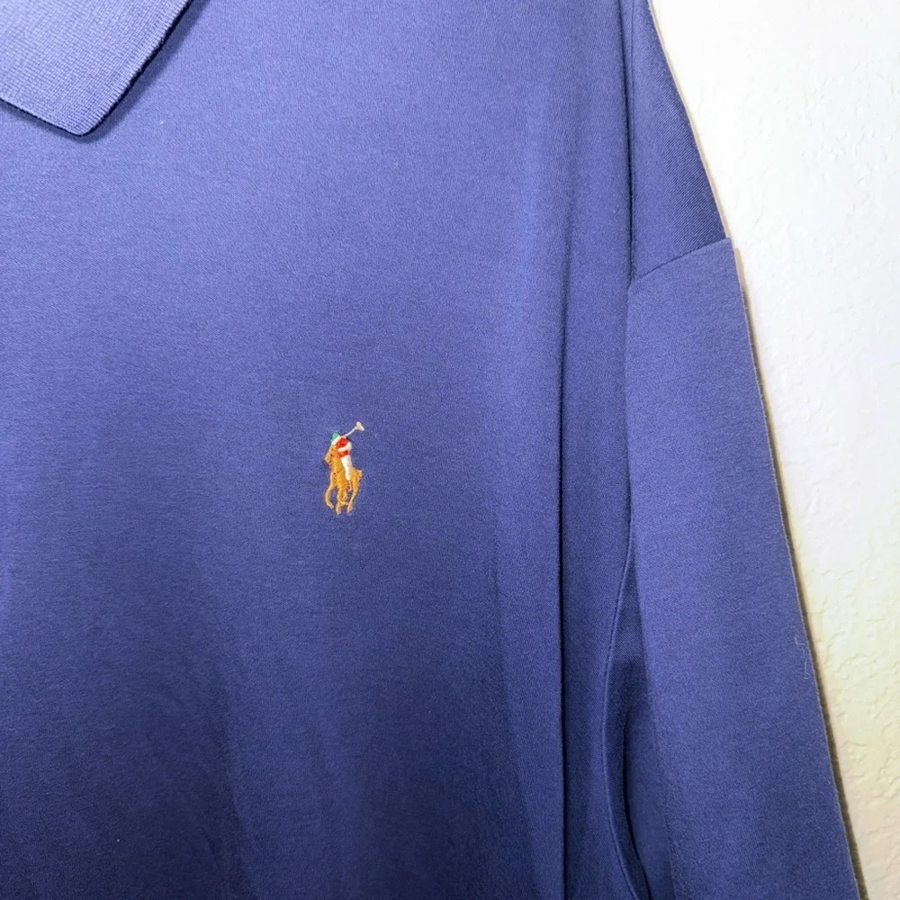 Polo Ralph Lauren Polo Shirt Men’s 2XB Navy Classic Fit Preppy Cotton